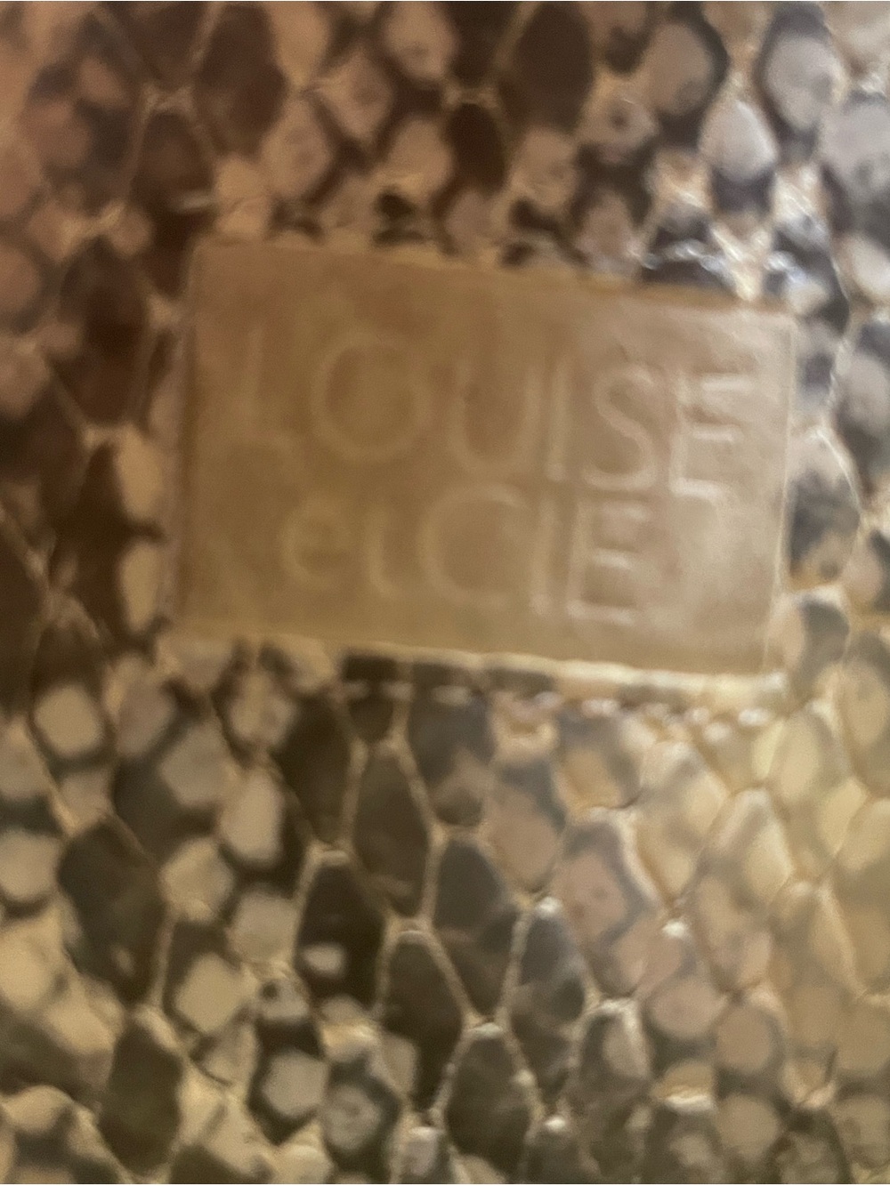 EUC-Louise et Cie Snakeskin-Pattern Sandal - Taupe and Brown - Picture 6 of 14
